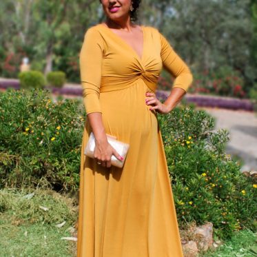 VESTIDO ABRIL MOSTAZA